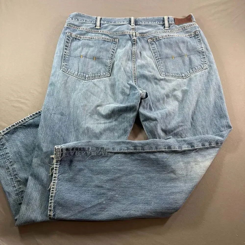 Polo Ralph Lauren Classic Fit Jeans Mens 40x32 Distressed Light Wash Denim